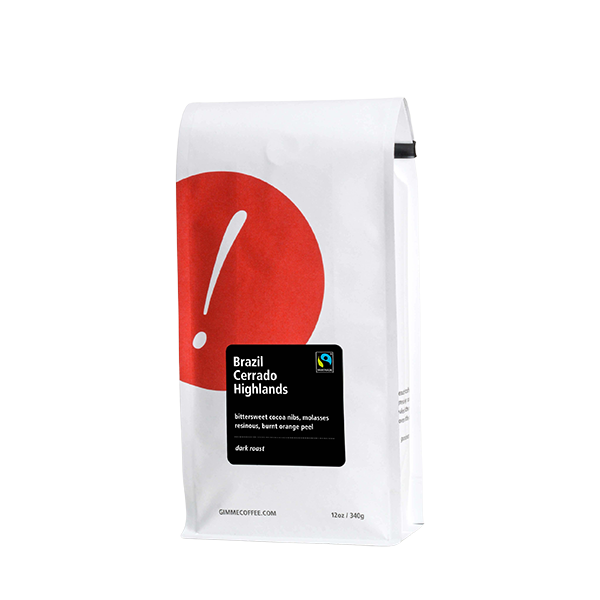Brazil Cerrado Highlands Fairtrade Dark Roast 12 oz